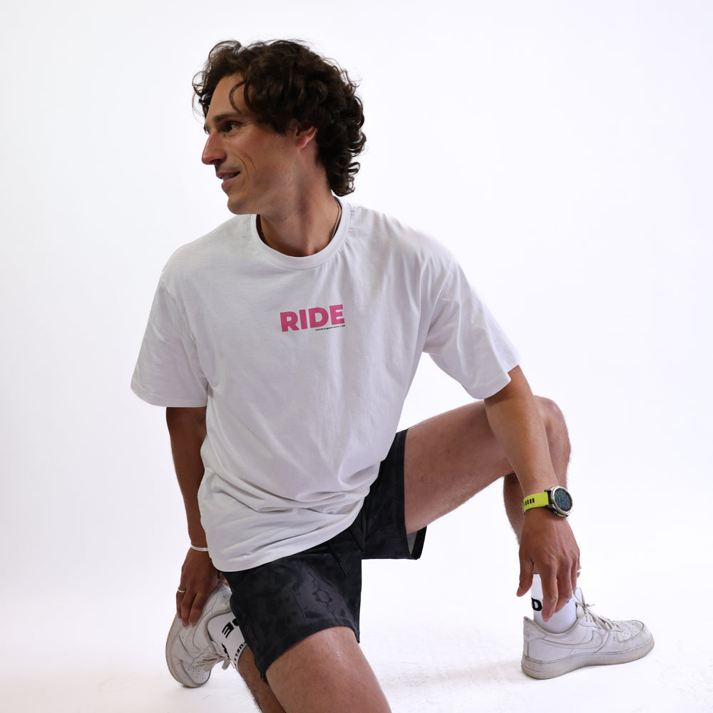 
                      
                        RIDE Solid T-Shirt - White
                      
                    