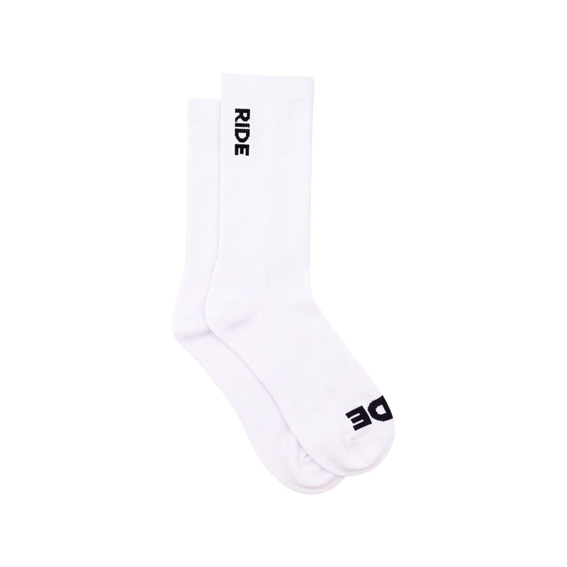 RIDE Team Cycling Socks - White